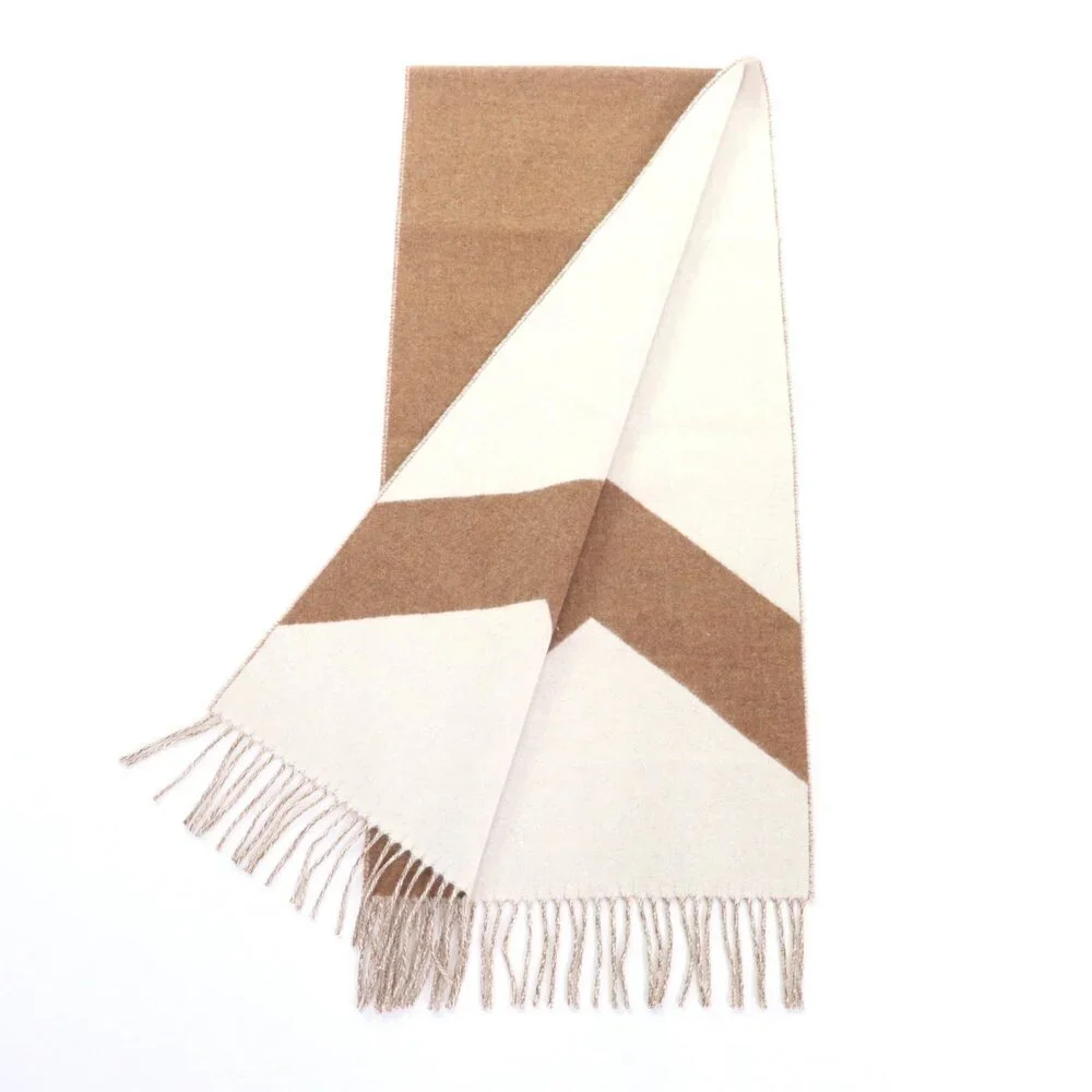 HERMES Authentic Brown Scarf - Picture 2 of 6